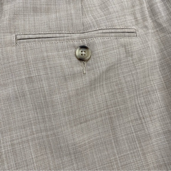 Hart Schaffner Marx Size 38x34 Dress Pants Tan Beige Drawstring Straight Flat - Picture 9 of 12